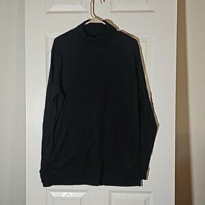 Utopia Wear Men’s Black Long Sleeve Turtleneck Shirt Base Layer  Size L